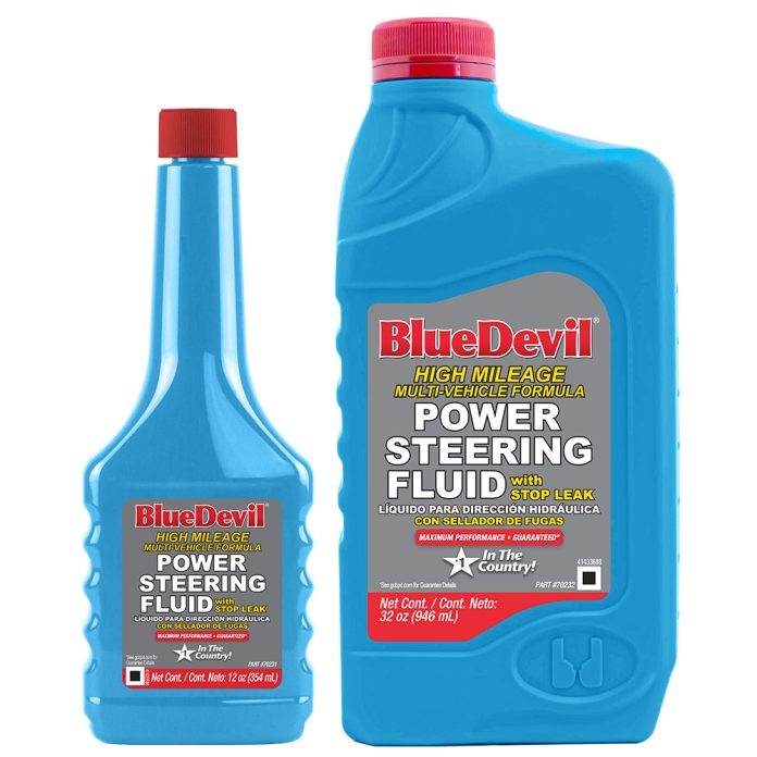 Power Steering Fluid With Stop Leak Bluedevil Products