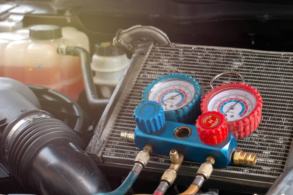 Learn about the different refrigerant types used in air conditioners in cars and trucks from the auto pros at BlueDevil Products
